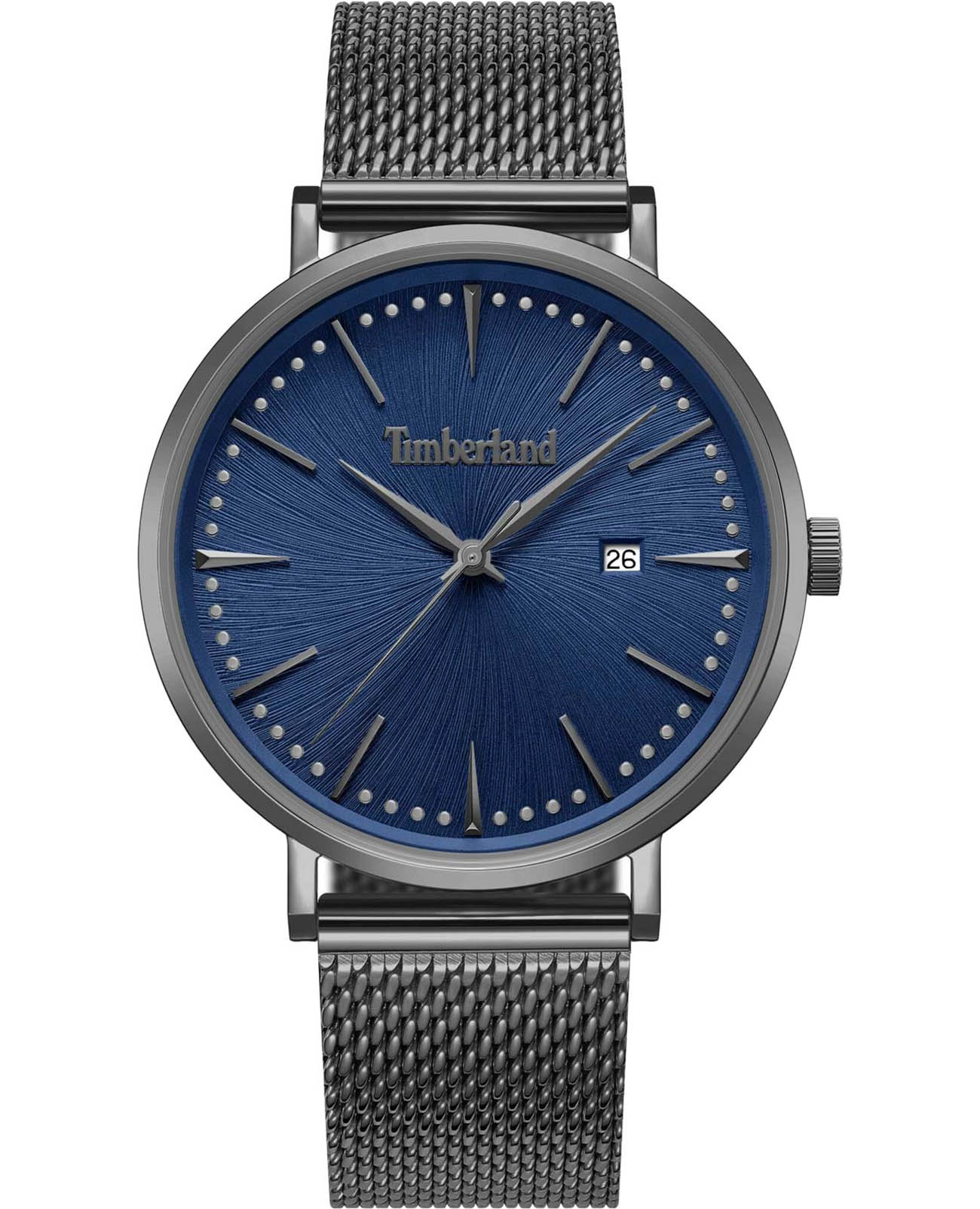 Timberland Timberland Ripton TDWGH0029301  TDWGH0029301 кварцевые мужские часы синий циферблат, браслет нержавеющая сталь с pvd-покрытием — вид спереди